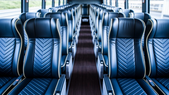 mesquite 50 passenger charter bus inside