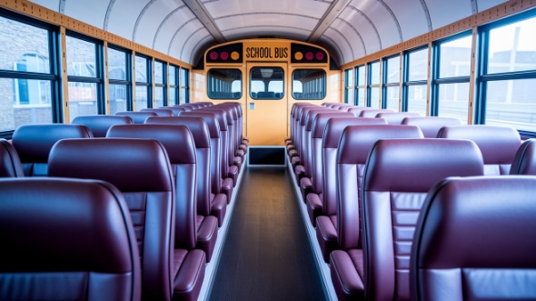 mesquite school bus rental interior
